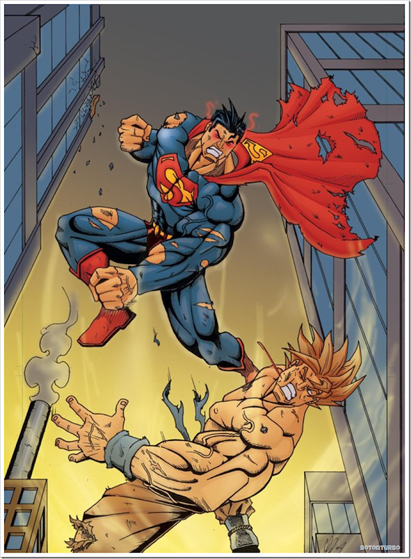 Goku Super Saiyajin vs Superman Superman vs Goku Super Saiyajin