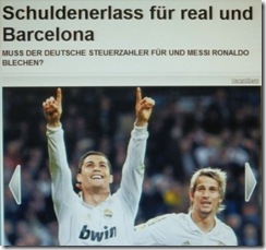 Alemães usam Messi e Ronaldo.Jun.2012