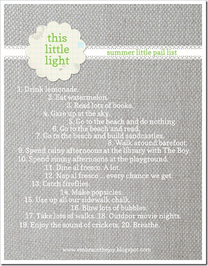 KISS Tiny Pail List