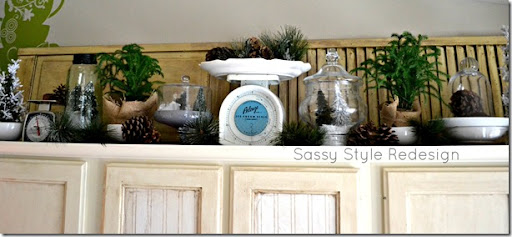 above cabinet decorations