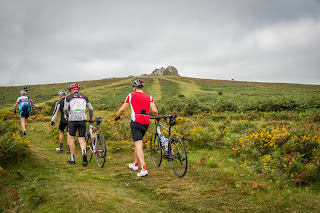Fans arrive at Haytor early