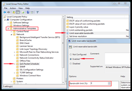 Limit reservable bandwidth win 7