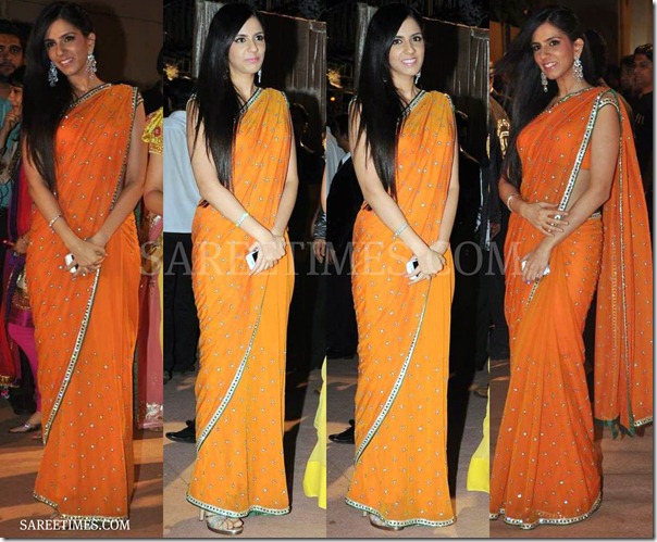 Nishika_Lulla_Orange_Saree