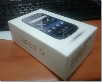 Google Samsung Nexus S smart phone box picture
