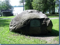 4537 Bass Lake Provincial Park - Waterview Trail hike Post 15 glacial erratic