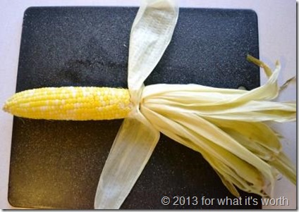 DIY roasted corn on the cob husk handle 3