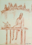 013 - Le Lac - 1992<br />
50 x 60 - Sanguine