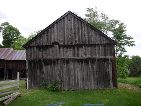 This gable wall shows the difference in elevation between the two eave walls.