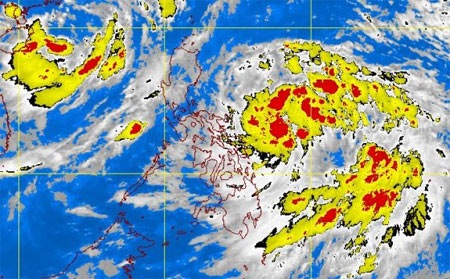 Tropical Depression Falcon satellite image from PAGASA - JustAnotherPixel.net