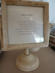 Cocktail hour menus were displayed in old frames.