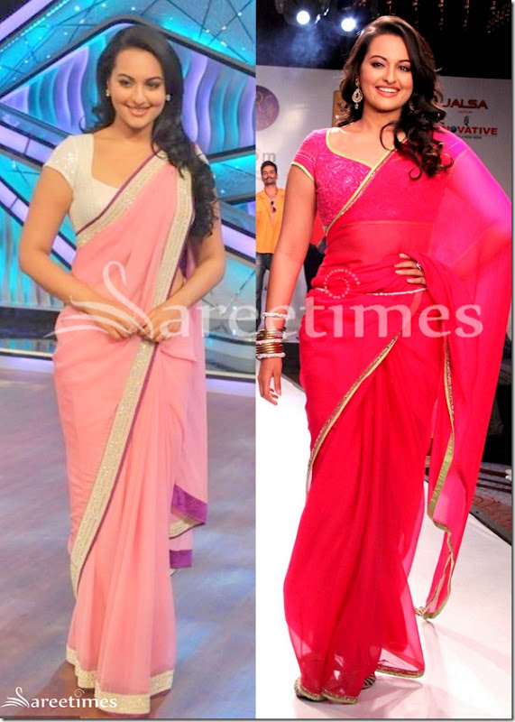 Sonakshi_Sinha_Pink_Sarees