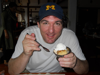 Kenny eating his desert before his lunch!