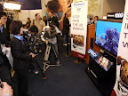 Members of the media check out Panasonic's Full HD 3D Home Theater System at Best Buy's NYC Union Square location.