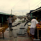 The city has floodded at it's edges because of the high water.