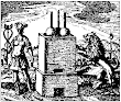 Mylius Philosophia Reformata Fig 26 Hermes Mercury Stands On The Left With His Caduceus In Hand