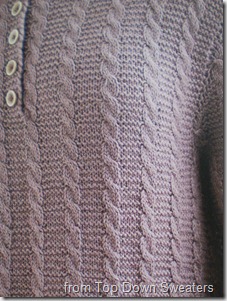 Top Down Sweaters Cable Love Henley