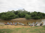 The harbour for the boats taking people on the pampas tours. Bonus points to those who spot the actual navy sailor in full garb keeping an eye on things.