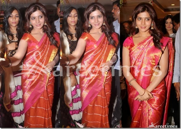 Samantha_Pink_Orange_Traditional_Silk_Saree Samantha_Pink_Orange_Traditional_Silk_Saree