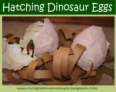 Hatching Paper Mache Dinosaur Eggs Hatching Paper Mache Dinosaur Eggs