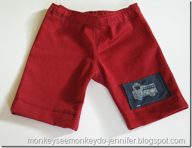 boys' fire truck shorts. DIY (23)