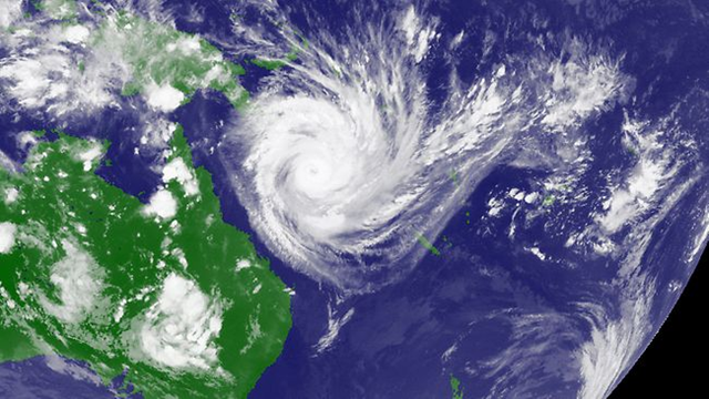 Satellite view of Cyclone Yasi bearing down on Australia, 1 February 2011. Japan Meteorological Agency / heraldsun.com.au