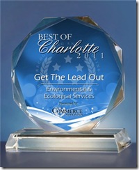 Charlotte lead paint and asbestos testing company Get The Lead Out earns US Commerce Award for 2011!