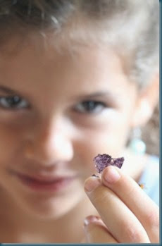 Kathering holding purple sugar crystal TUES