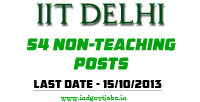 IIT Delhi Jobs 2013