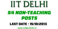 IIT-Delhi IIT Delhi Jobs 2013
