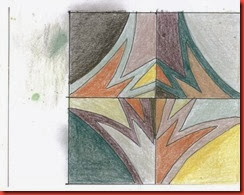 66 c, 9,7x9,7 cm, coloured pencil on copy paper