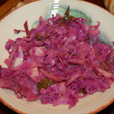 Braised Spiced Cabbage with Pan Roasted Salmon (if you want)