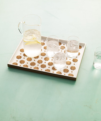 I love this Martha Stewart tray that was made from punchedout corks the