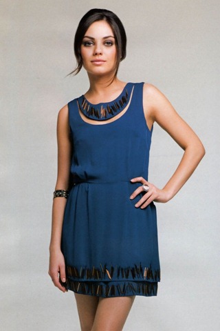 pretty girl with blue dress