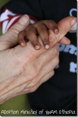 Joy hand with babies