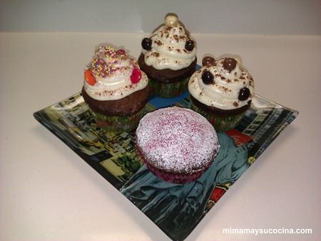 cupcakes de chocolate y queso cupcakes de chocolate y queso