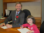 Ben and Aviva hard at work at City Hall