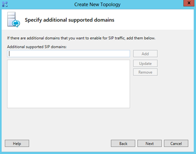 create new topology-specify additional supported domains