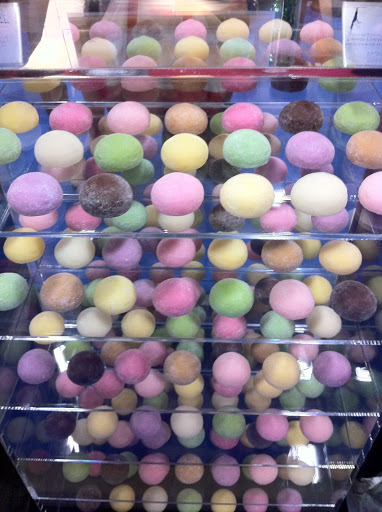 A tempting display of mochi desserts from Bubbies Ice Cream. The Hawaiian company is constantly trying out new flavors and switching them up for the season. Merritt loved this summer's watermelon flavor and went back for more (a dangerous precedent to set on a food-filled day) for a fix of her favorite flavor, green tea. A tempting display of mochi desserts from Bubbies Ice Cream. The Hawaiian company is constantly trying out new flavors and switching them up for the season. Merritt loved this summer's watermelon flavor and went back for more (a dangerous precedent to set on a food-filled day) for a fix of her favorite flavor, green tea.