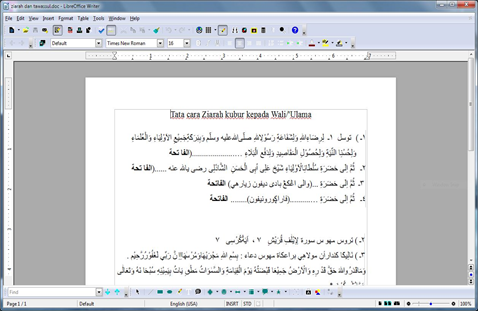LibreOffice writer