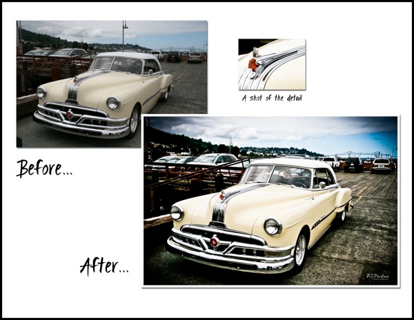 Old car before after