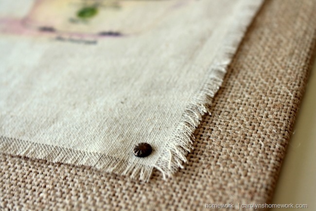 Fabric Prints on Burlap Canvas via homework | carolynshomework.com  