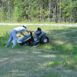 Brian stuck in the ditch.