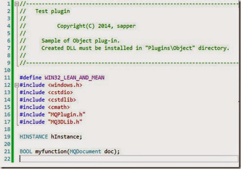 myplugin cpp lines 1 to 22 myplugin cpp lines 1 to 22