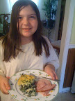 11 year-old Jeanine made this spinach torta with a side of ham. Dianne helped her whip up the dish. 11 year-old Jeanine made this spinach torta with a side of ham. Dianne helped her whip up the dish.