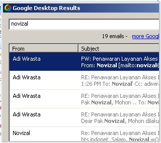 google desktop bantu cari