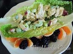 Chicken Apple Salad w fruit