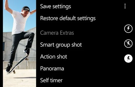Camera Extras enhances the existing Camera application