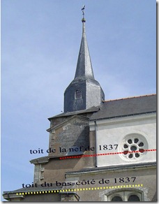Fossilisés dans le pignon d’aujourd’hui les restes des toitures de 1837 Fossilisés dans le pignon d’aujourd’hui les restes des toitures de 1837