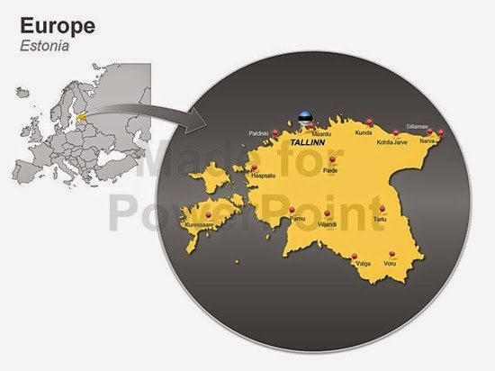 estonia-map-of-europe-ppt-slide
