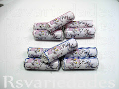 Balinha
    : R$1,20 unid (min. 40 unids).
    : Cento: R$110,00.
    : Pedidos em múltiplos de 20 (40, 60, 80, 100, etc.).
    : Utilizamos a balinha Mini-mentos 5 unids.
    : Caricatura encaminhada pelo cliente, pois não trabalhamos com esse item.